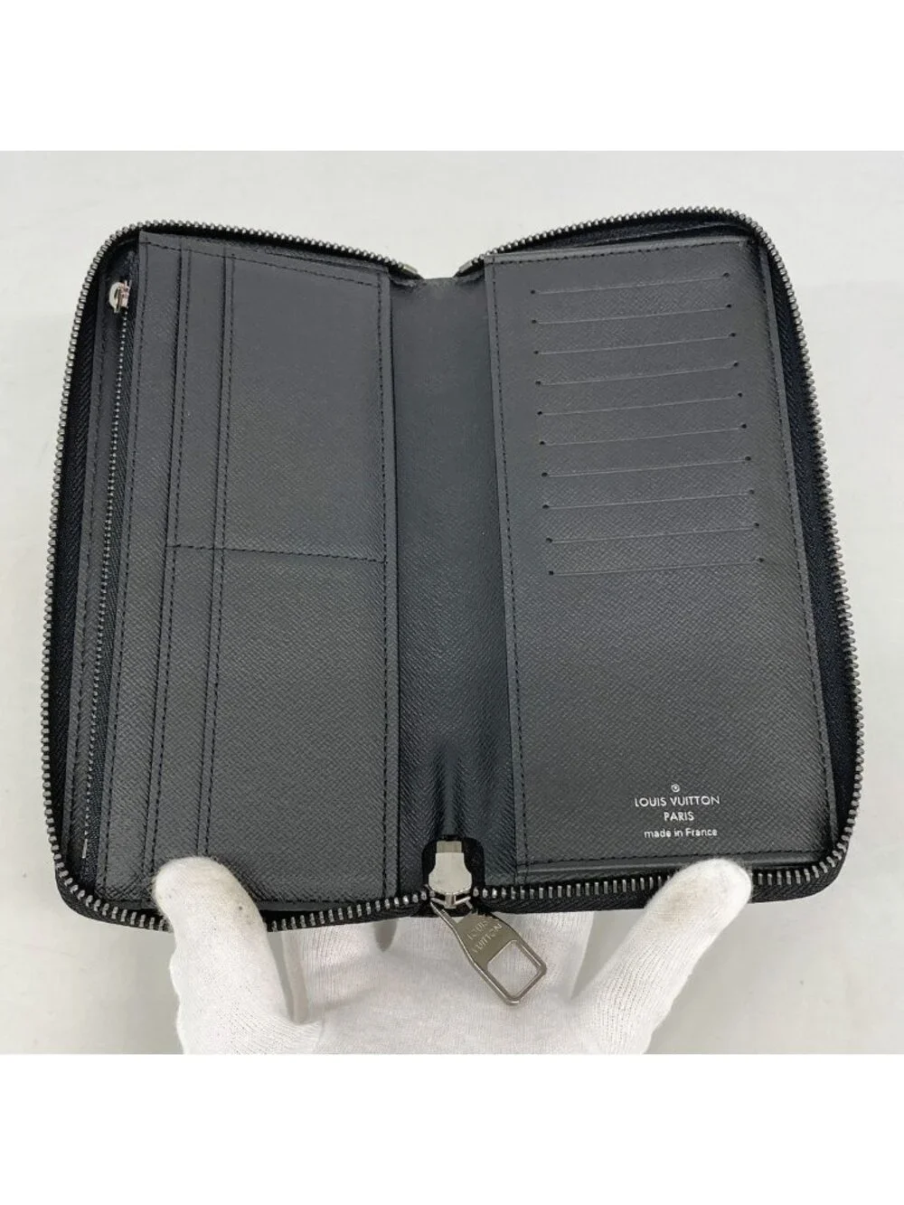 Louis Vuitton Wallet Monogram Eclipse Zippy Vertical Black